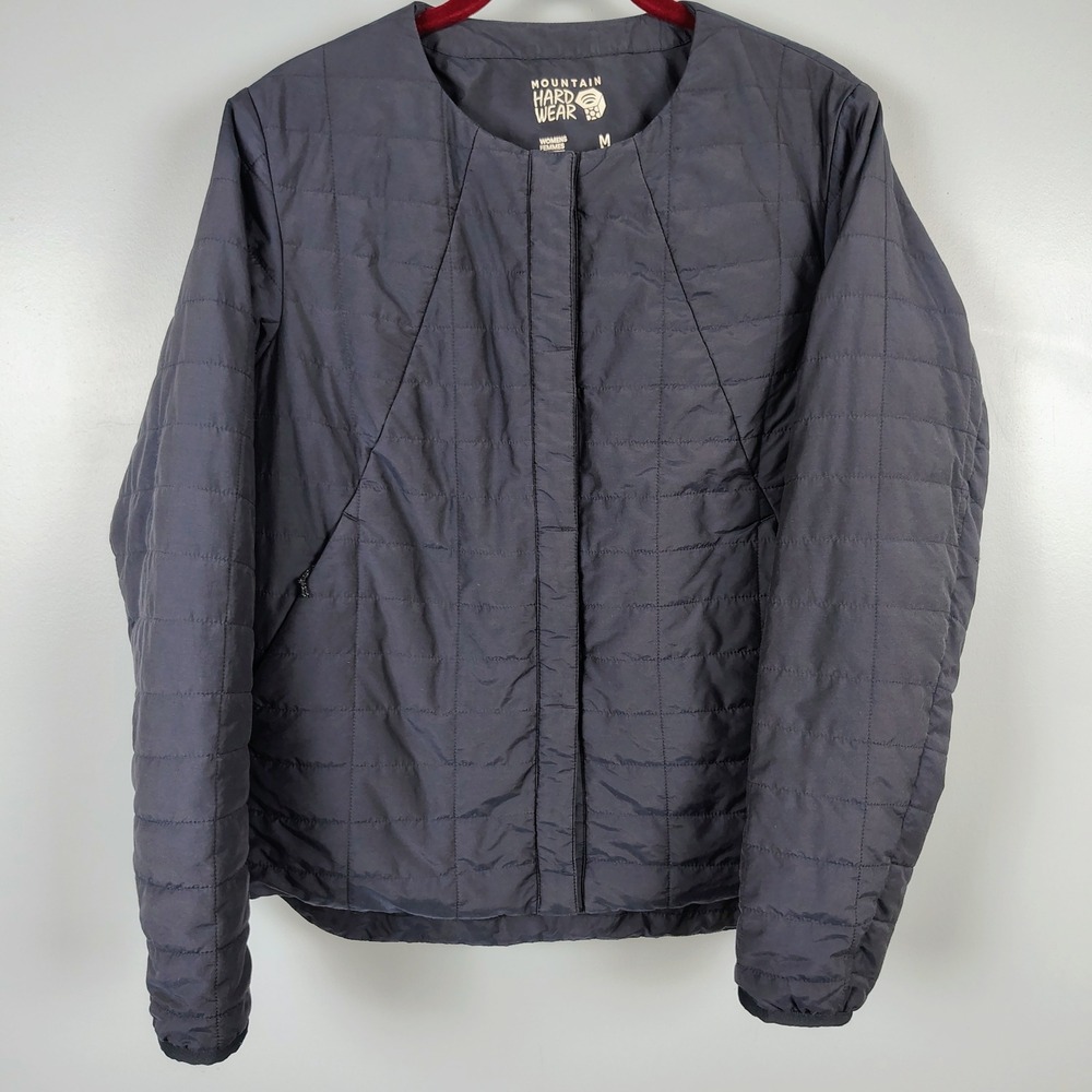 Mountain Hardwear Womens SZ M Quilted Liner Jacket Black Cotton Blend Gorpcore